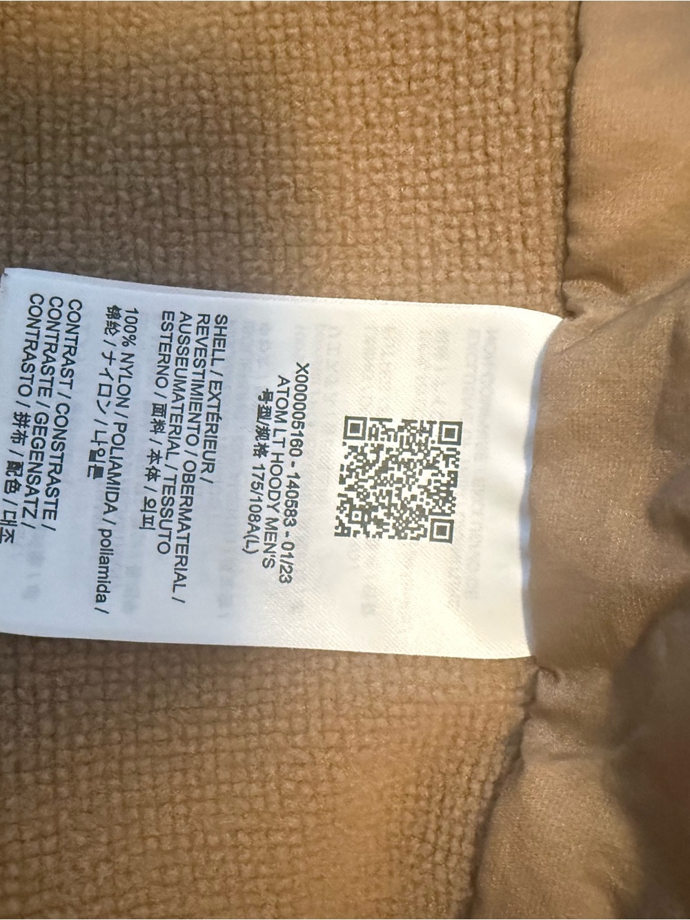 Arc'teryx Men's Atom LT hoodie size L canyon beige - Picture 5 of 6